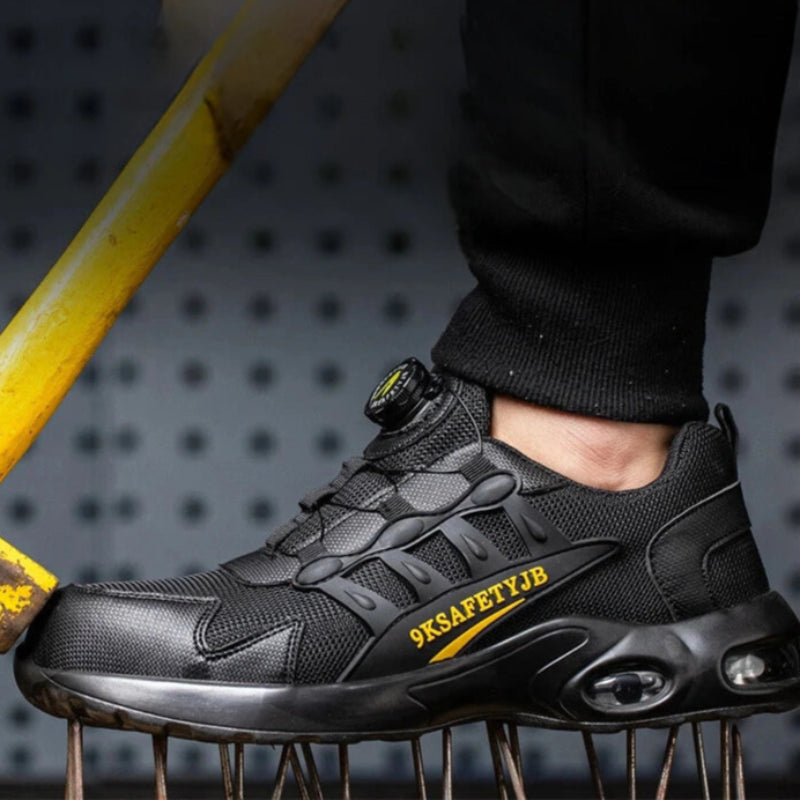 Baskets de Sécurité Confortables avec Bouton Rotatif et Embout en Acier – Unisexe1