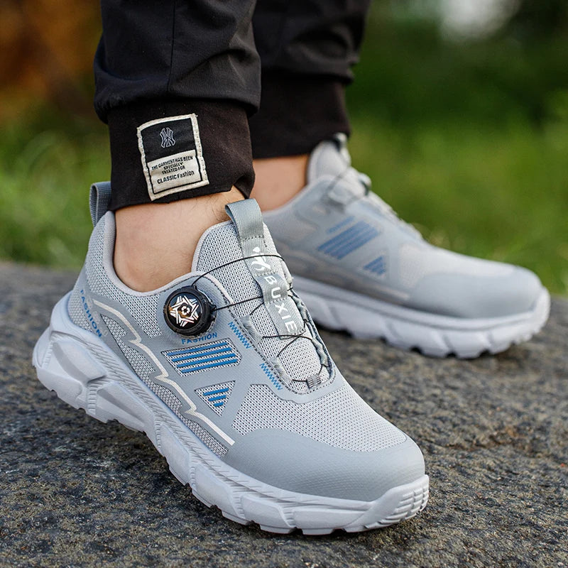 Baskets de Sécurité Ultra -Confortables à Bouton Rotatif gris2