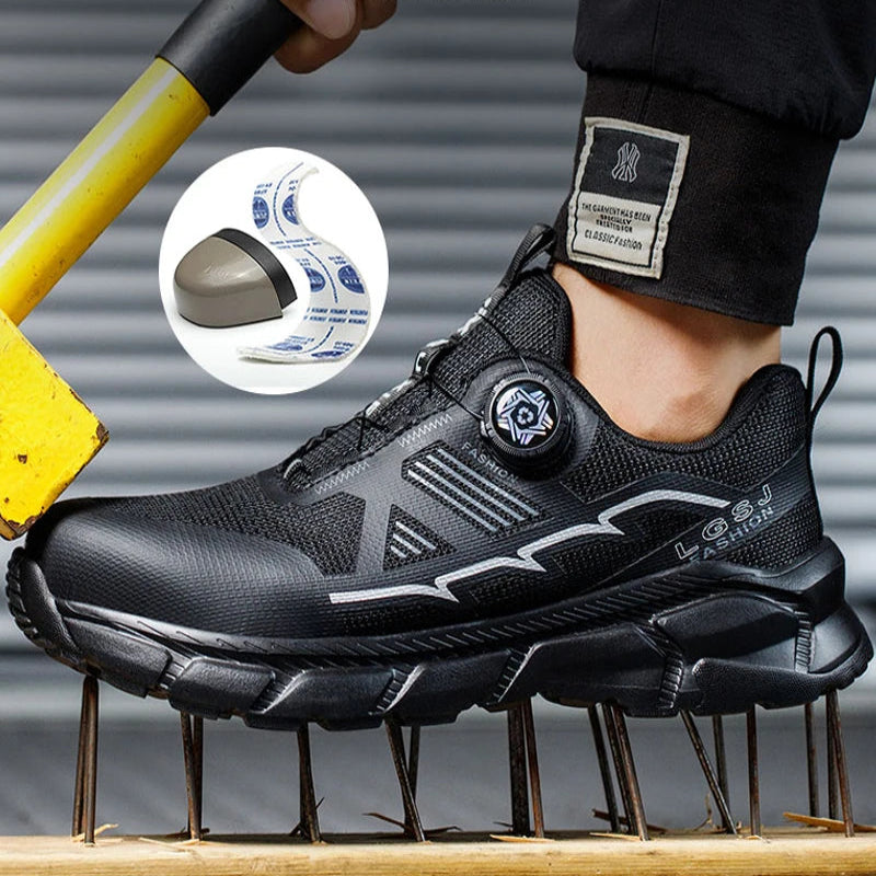 Baskets de Sécurité Ultra -Confortables à Bouton Rotatif noir2