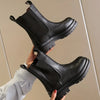Bottes Chelsea Noires a Plateforme - elegance et Confort pour Femme 3