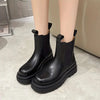Bottes Chelsea Noires a Plateforme - elegance et Confort pour Femme 4