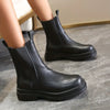 Bottes Chelsea Noires a Plateforme - elegance et Confort pour Femme 