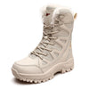 Bottes Tactiques de trekking impermeables et antiderapantes - unisexe beige avec fourrure1