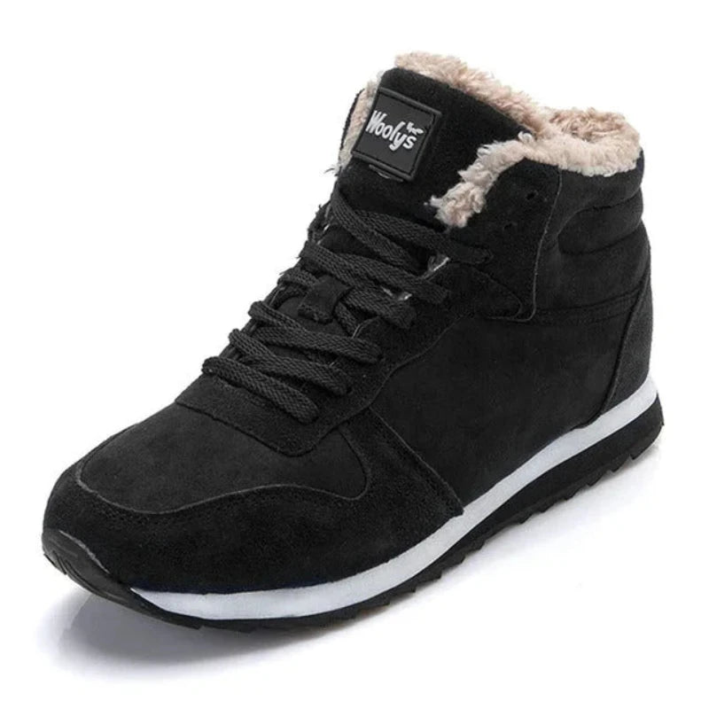 Bottes d'hiver avec fourrure chaude et semelle antidérapante-noir2