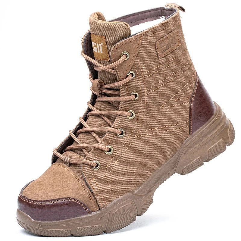 Bottes de Securite Respirantes Impermeables et Anti-ecrasement - Unisexe kaki