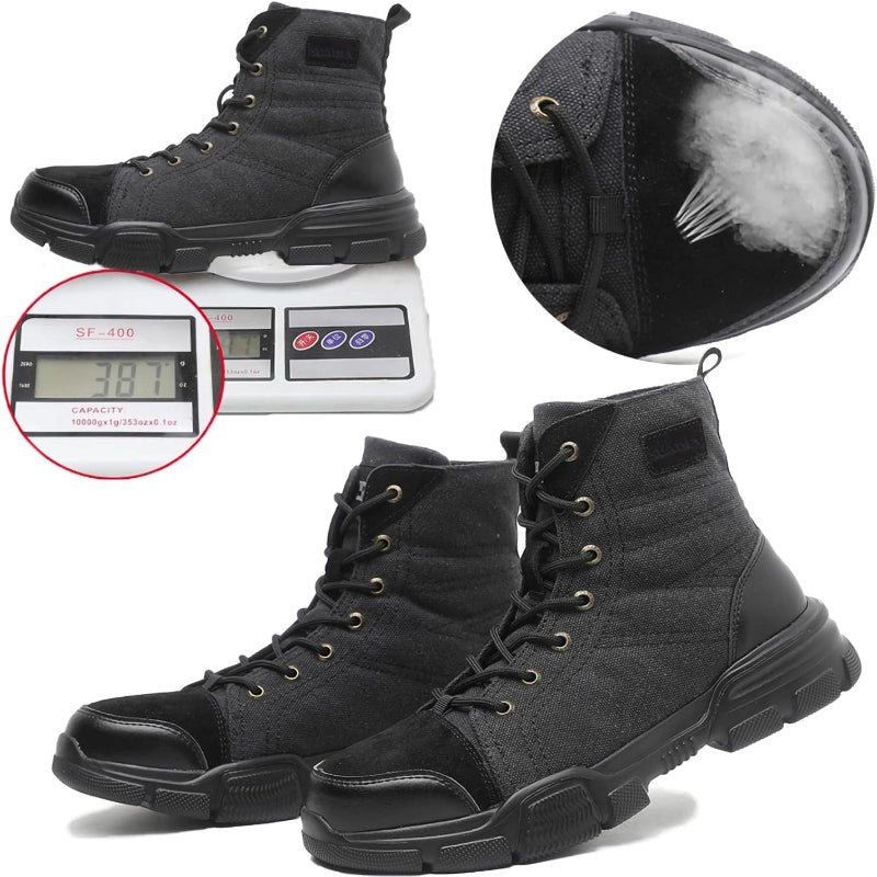 Bottes de Securite Respirantes Impermeables et Anti-ecrasement - Unisexe noir4