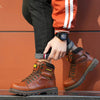 Bottes de Securite en Cuir Confortables et Anti-Ecrasement - Unisexe marron7