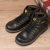 Bottes de Securite en Cuir Confortables et Anti-Ecrasement - Unisexe noir