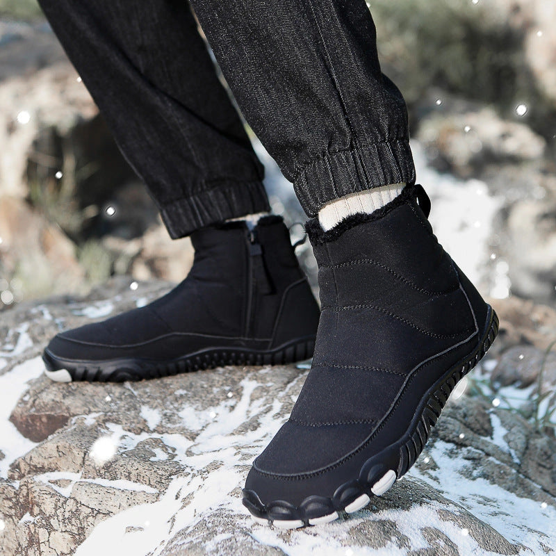 Bottines dHiver Pied nus Confortables et Antiderapante - Unisexe noir1