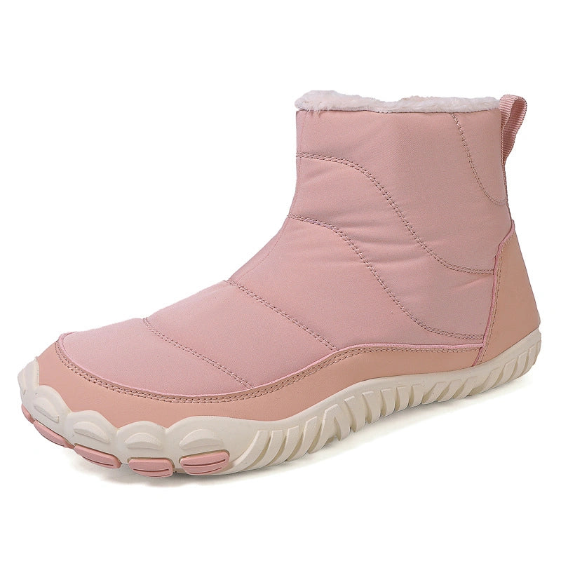 Bottines dHiver Pied nus Confortables et Antiderapante - Unisexe rose