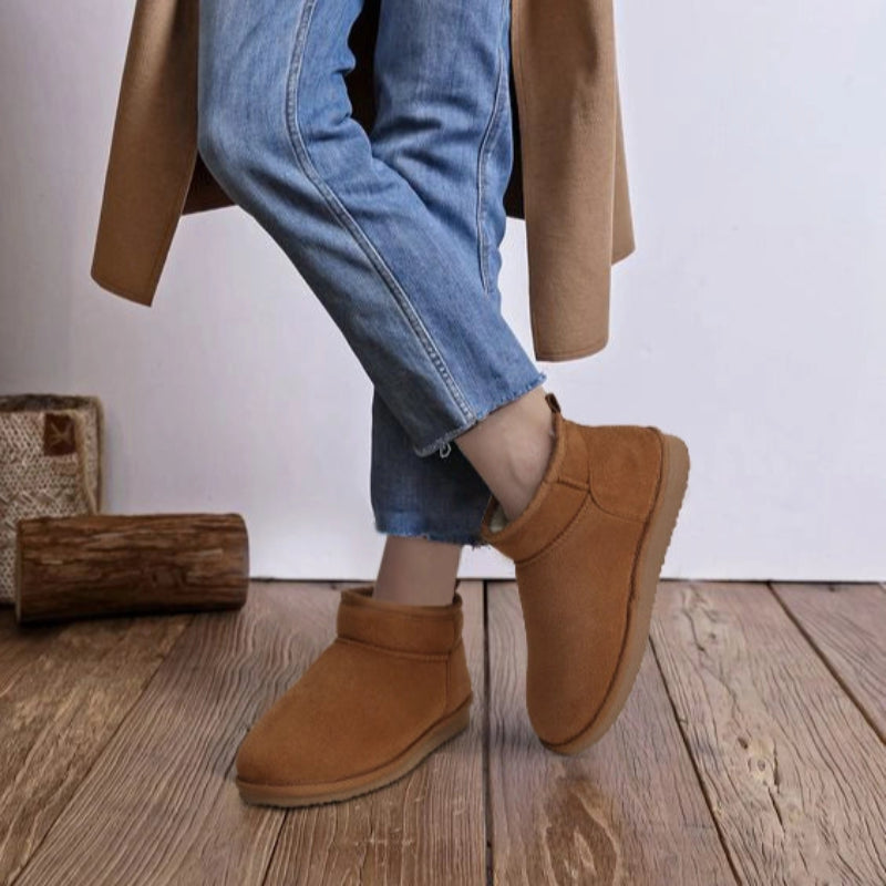 Bottines d'Hiver Confortables et Chaleureuses en Fourrure Douce - Pour Femmes marron5
