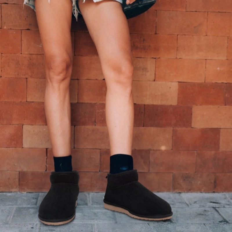 Bottines d'Hiver Confortables et Chaleureuses en Fourrure Douce - Pour Femmes noir3