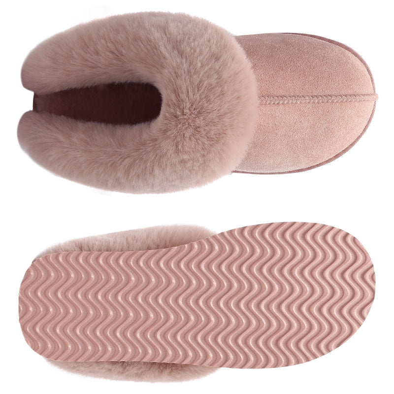  Chaussons d'Hiver Chaudes Fourrees rose1