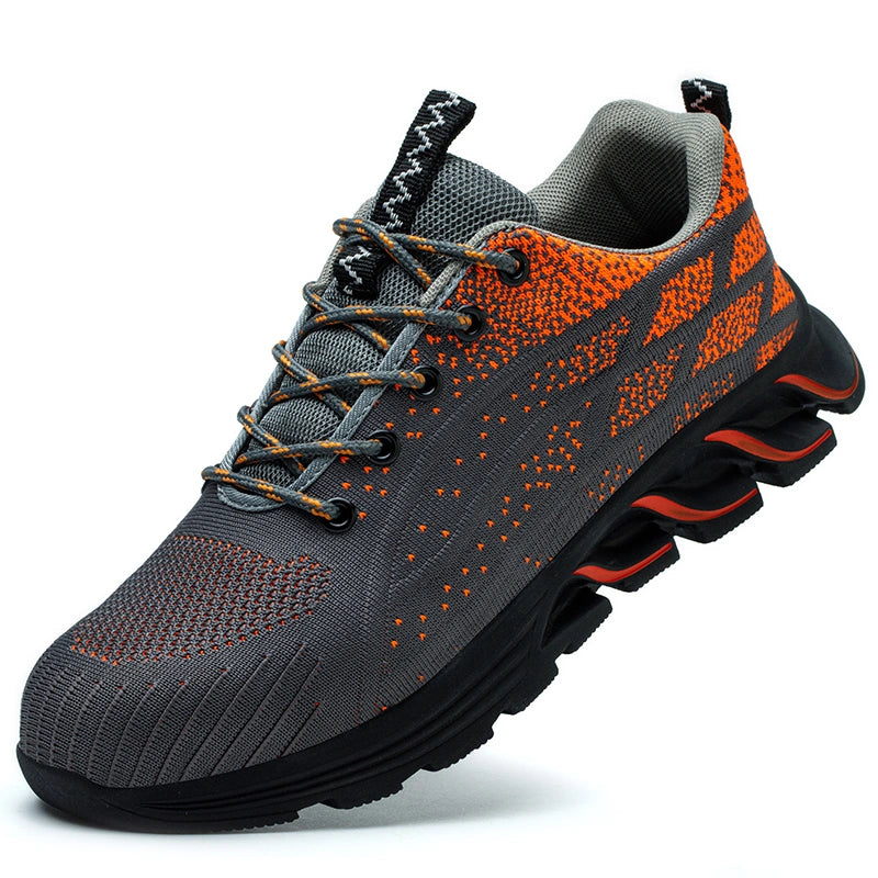 Chaussures de Sécurité Légères avec Embout en Acier–Confort & Sécurité-orange1