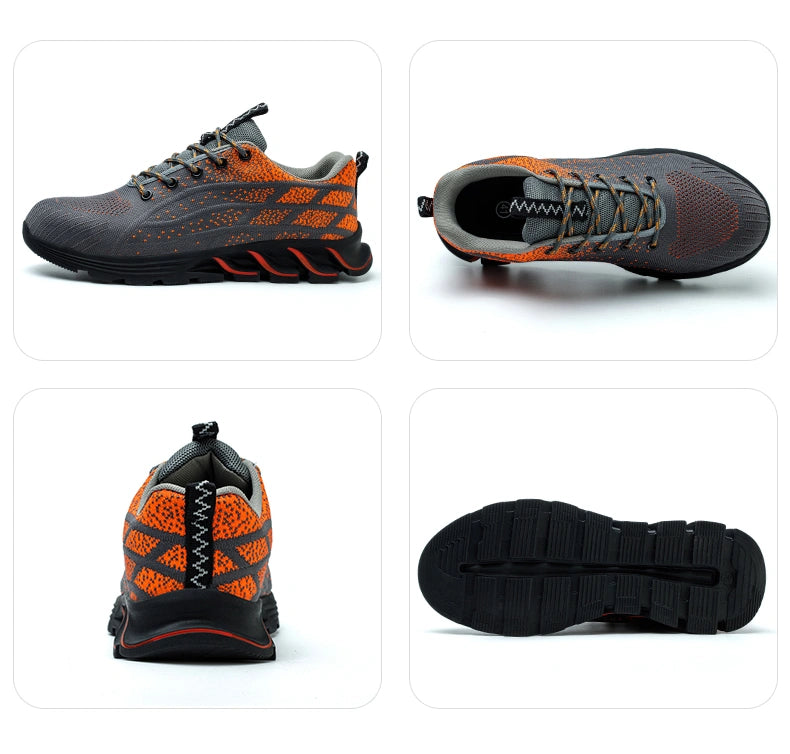 Chaussures de Sécurité Légères avec Embout en Acier–Confort & Sécurité-orange2