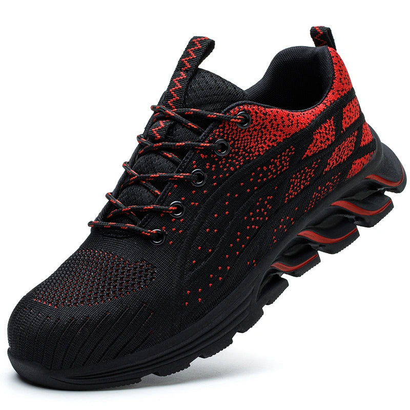 Chaussures de Sécurité Légères avec Embout en Acier–Confort & Sécurité-rouge2