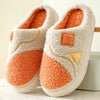 Pantoufles dhiver Douces et Confortables en Peluche – Unisexe orange