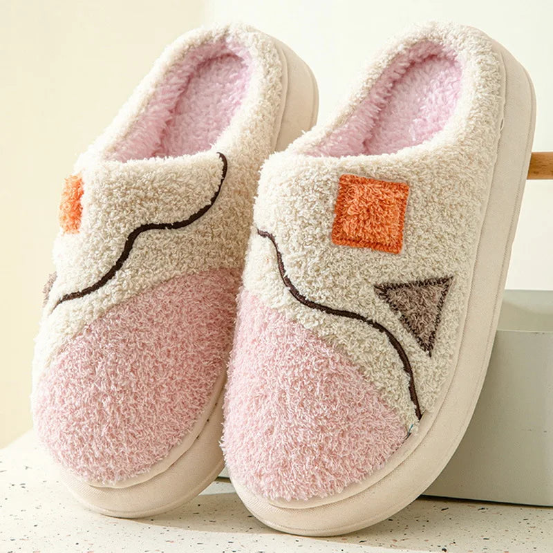 Pantoufles dhiver Douces et Confortables en Peluche – Unisexe rose claire