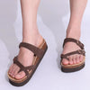 Classic cork barefoot sandals with optical sole