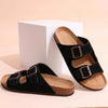 Sandales Legeres a Double Boucle noir1