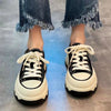 Women's Round Sneakers with Optical Sole