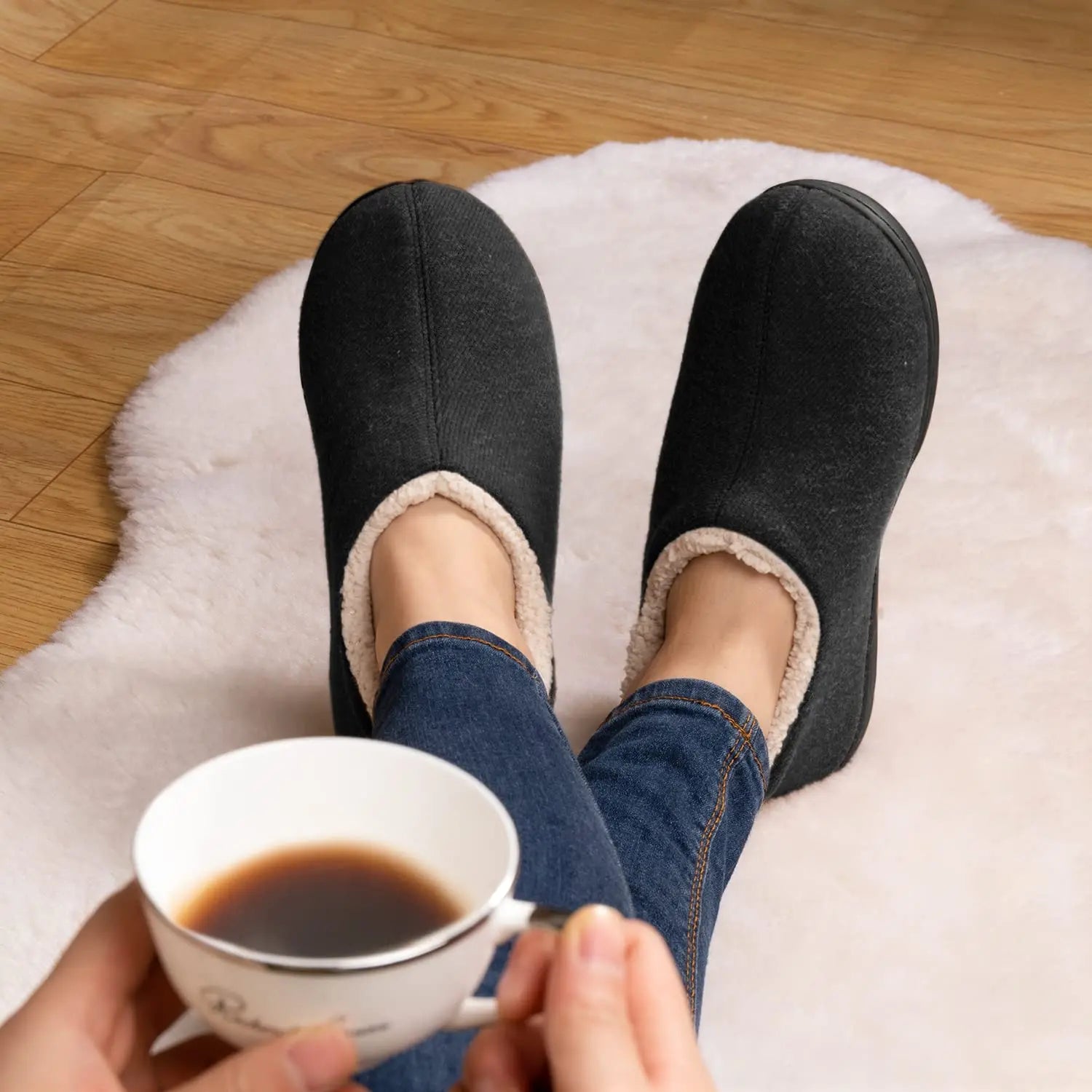 Chaussons d'hiver en mousse à mémoire pour femme