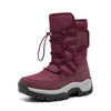 bottes-dhiver-doublees-en-fourrure-et-antiderapantes-pour-femmes rouge