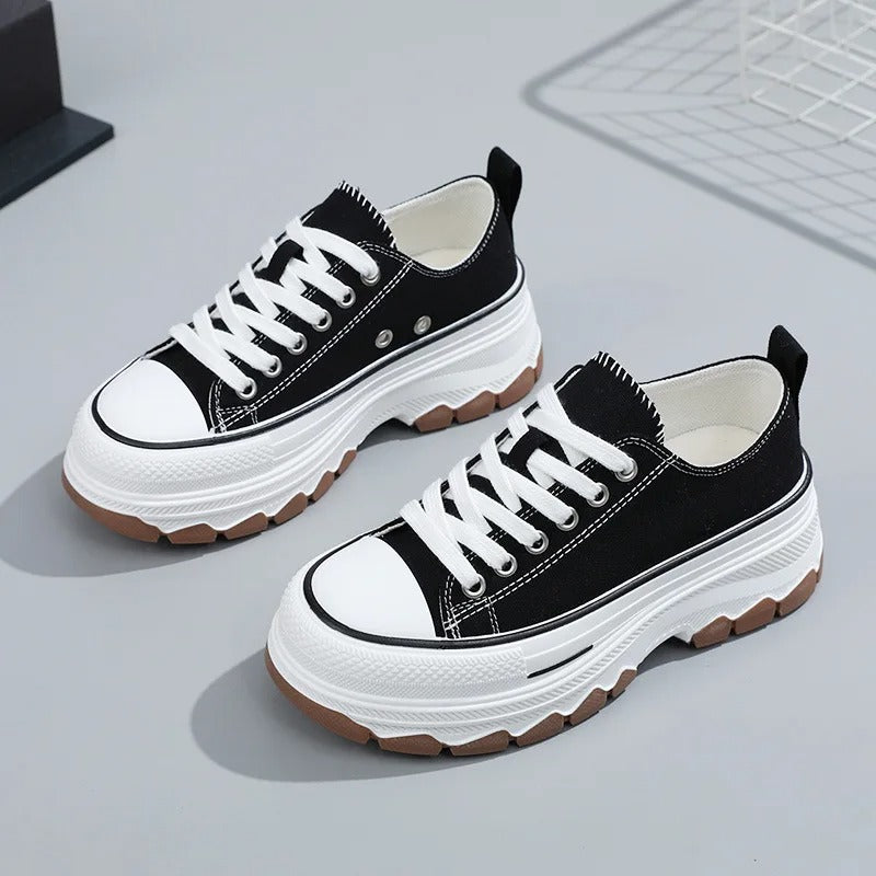 Women's Round Sneakers with Optical Sole