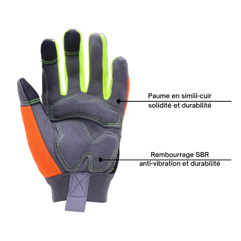 gants de Travail Anti-Vibration & ecran Tactile Compatible - Unisexe1