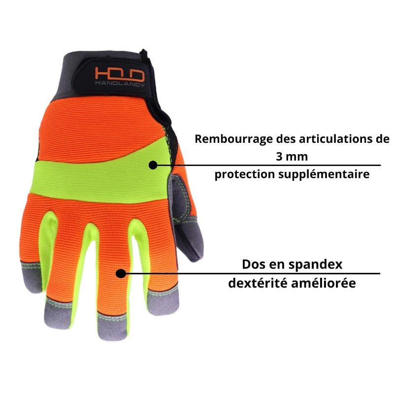 gants de Travail Anti-Vibration & ecran Tactile Compatible - Unisexe2