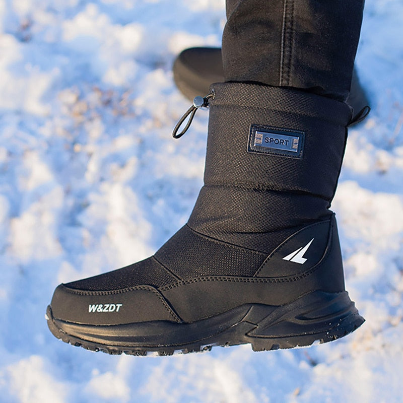 Wasserdichte und rutschfeste Schneestiefel mit dickem Fell