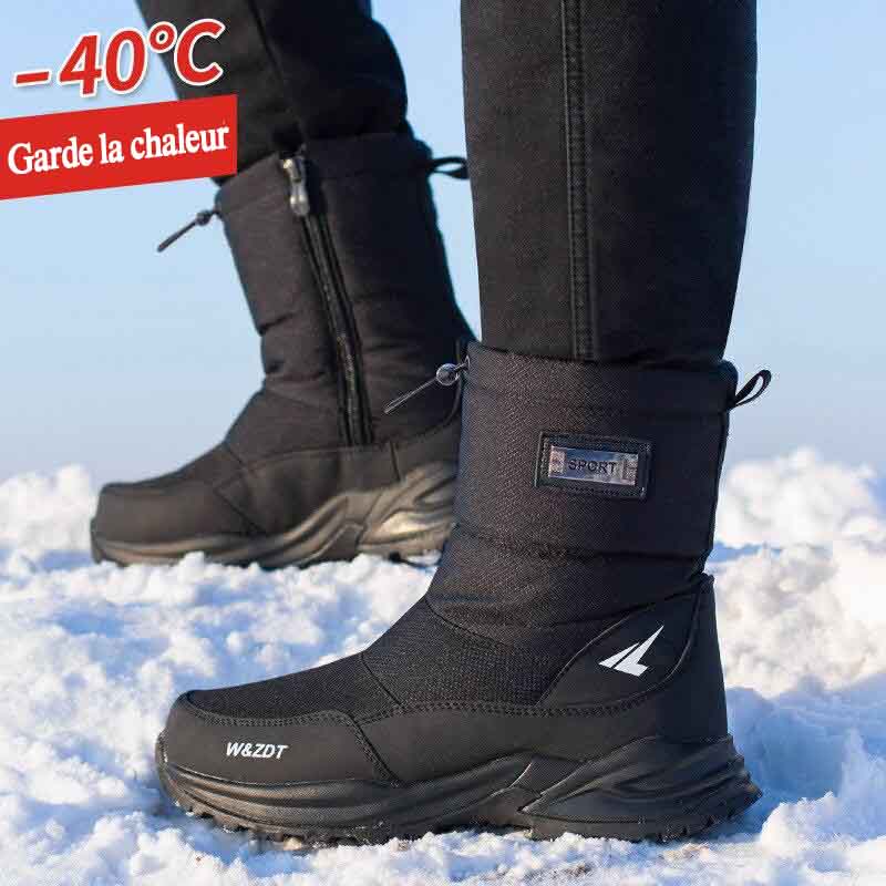 Bottes de neige imperméables et antidérapantes à Fourrure épaisse